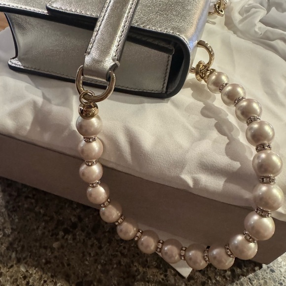 Varenne XS Pearly Crystal Metallic Shoulder Bag - Jimmy Choo - Picture 10 of 16